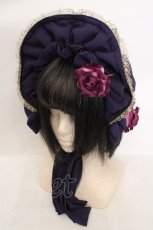 画像1: metamorphose / シフォンハーフボンネット  パープル O-26-05-19-1043-ME-AC-IG-ZT0520D (1)