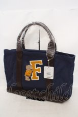 画像1: Fi.n.t / カレッジベアワッペントートバッグ  ネイビー O-26-05-19-1005-CA-BG-OW-OS (1)