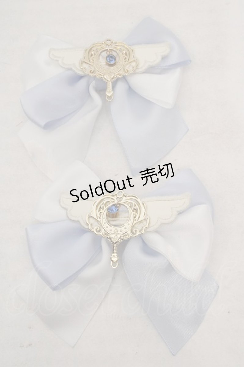 画像1: Amavel / Magical Sweet Angelダブルリボンクリップ  サックス O-26-05-19-1053-CA-AC-OW-ZT0520D (1)