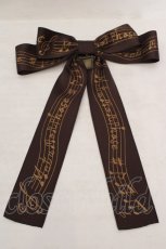 画像1: metamorphose / メロディロゴリボンクリップ  ブラウン O-26-05-19-1055-ME-AC-IG-ZT0520D (1)