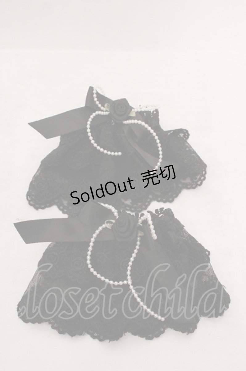画像1: metamorphose / バラモチーフつきレースカフス  クロ O-26-05-19-1056-ME-AC-IG-ZT394-F005 (1)