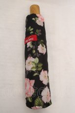 画像1: PINK HOUSE / 薔薇の森 折りたたみ傘  クロ O-26-05-19-1061-LO-ZA-IG-ZT0520D (1)