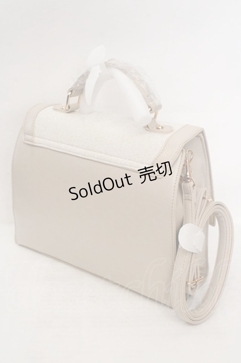 画像2: an another angelus / ローズ刺繍変形フラップバッグ  アイボリー O-26-05-19-1024-CA-BG-OW-OS (2)