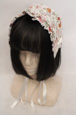 画像1: metamorphose / ガーデニングくまちゃんレースアップヘッドドレス  オフシロ O-26-05-19-1034-ME-AC-IG-ZT0520D (1)