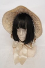 画像1: Innocent World / クラシカルリボンボンネット  生成り O-26-05-19-1035-IW-AC-IG-OS (1)