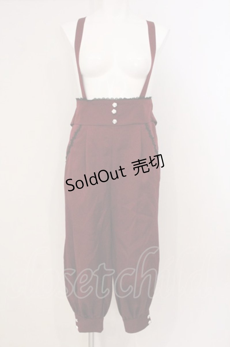 画像1: CHIP CLIP / Wonder Tea Party/サスペンダー付きパンツ M ワイン O-26-05-19-067-LO-PA-IG-OS (1)