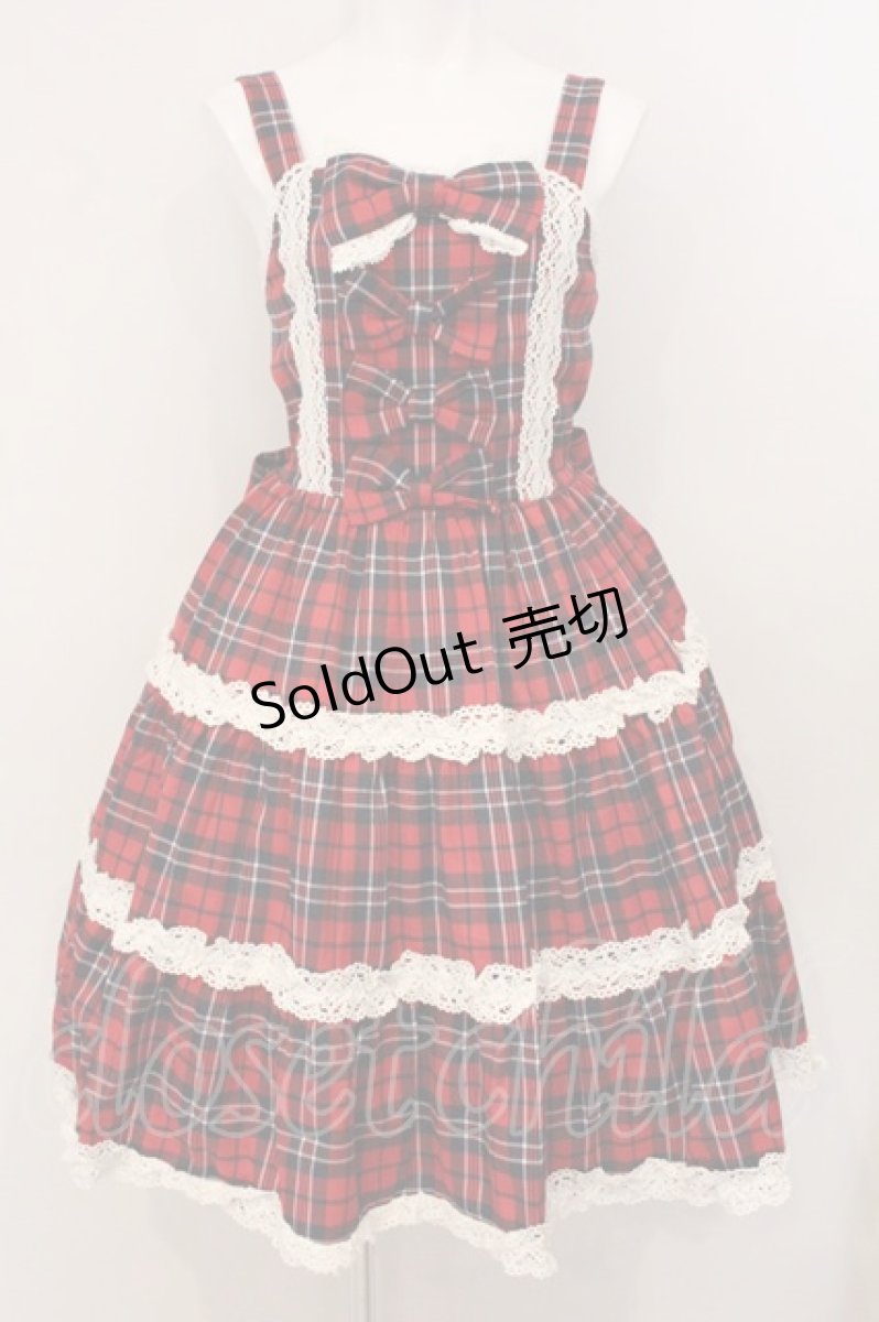 画像1: axes femme kawaii / タータンチェックジャンスカ  アカ O-26-05-19-081-AX-OP-IG-OS (1)