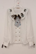 画像1: Amavel / Nounours Chocolatory ブラウス F シロ×ミント O-26-05-19-083-CA-BL-OW-OS (1)