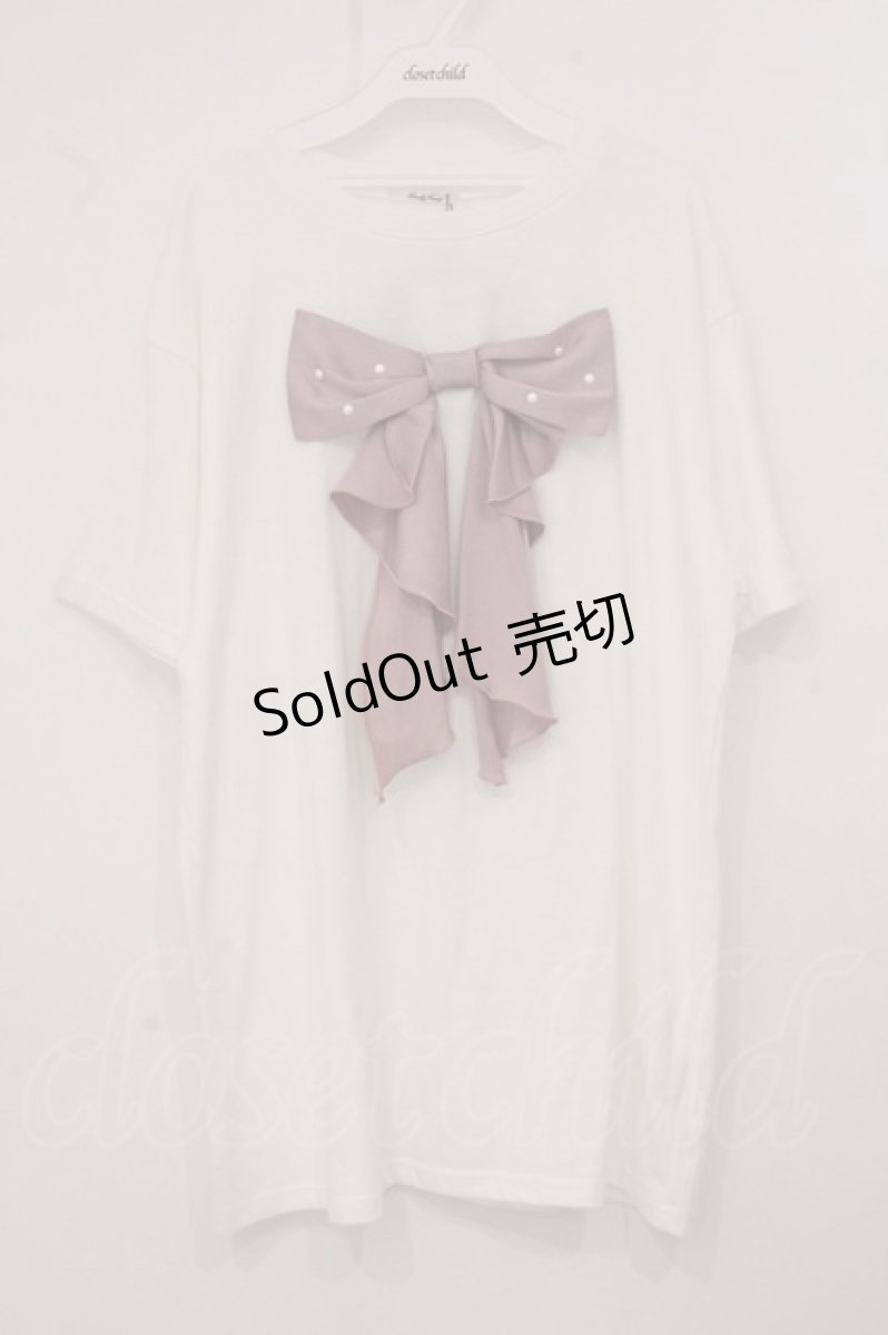 画像1: Lovely Tency / 眞白ありすコラボTシャツ M シロ×ピンク O-26-05-19-011-LO-TO-IG-OS (1)