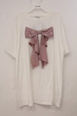 画像1: Lovely Tency / 眞白ありすコラボTシャツ M シロ×ピンク O-26-05-19-011-LO-TO-IG-OS (1)
