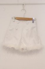 画像1: Honey Cinnamon / 裾フェザーハイウエストショートパンツ F シロ O-26-05-19-094-LO-PA-OW-OS (1)