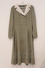 画像1: an another angelus / ローズ刺繍クレリック衿ワンピース F グリーン O-26-05-19-097-CA-OP-OW-OS (1)