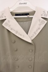 画像3: an another angelus / ローズ刺繍クレリック衿ワンピース F グリーン O-26-05-19-097-CA-OP-OW-OS (3)