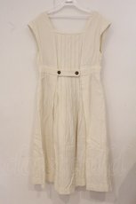 画像1: Jane Marple Dans Le Salon / Herringbone peasant dress（ヘリンボーンペザントドレス） M アイボリー O-26-05-19-098-JM-OP-IG-OS (1)