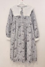画像1: Lovely Tency / 眞白ありすコラボ/リボンプリントワンピース LL サックス×シロ O-26-05-19-013-LO-OP-IG-OS (1)