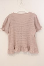 画像4: PINK HOUSE / ビオラモチーフカーディガン  ピンク O-26-05-19-124-LO-TO-IG-OS (4)