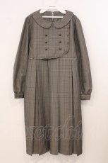 画像1: FLC / チェック柄ボックスプリーツワンピース L ベージュ×クロ O-26-05-19-032-LO-OP-IG-OS (1)