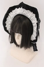 画像1: Angelic Pretty / トーションレースブリム付カチューシャ  クロ×シロ O-26-05-20-005-AP-AC-OW-OS (1)