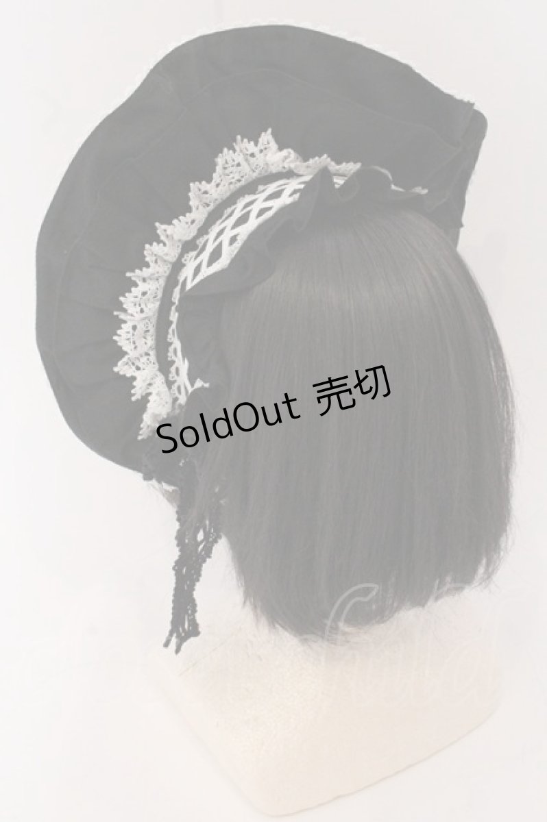 画像3: Angelic Pretty / トーションレースブリム付カチューシャ  クロ×シロ O-26-05-20-005-AP-AC-OW-ZT702 (3)
