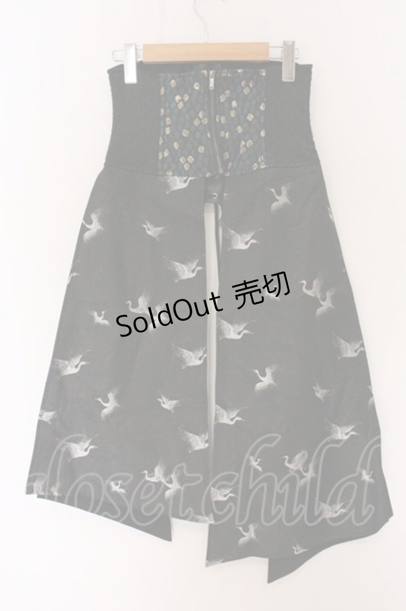画像3: Qutie Frash / 2023年プレミアム 宵鶴ラップコルセット  ブラック O-26-05-20-052-QU-SK-OW-ZI (3)