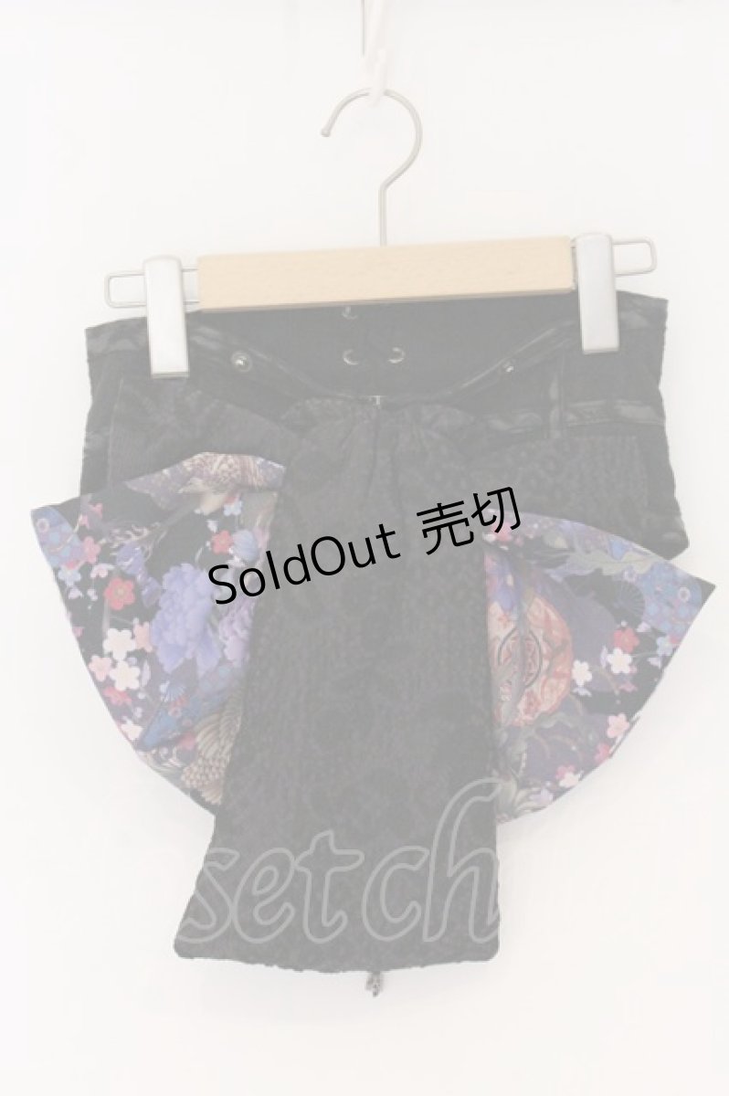 画像1: Qutie Frash / 花魁帯コルセット  ブラック×パープル O-26-05-20-055-QU-TO-OW-OS (1)