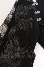 画像2: Qutie Frash / 裏起毛チャイナポンチョ  ブラック O-26-05-20-057-QU-CO-OW-OS (2)