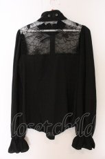 画像3: Qutie Frash / クモメッシュパフブラウス  ブラック O-26-05-20-064-QU-BL-OW-OS (3)
