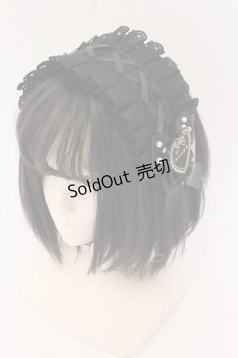 画像1: m petit by misako / AM*NIPLヘッドドレス  クロ O-26-05-20-013-LO-AC-OW-OS (1)
