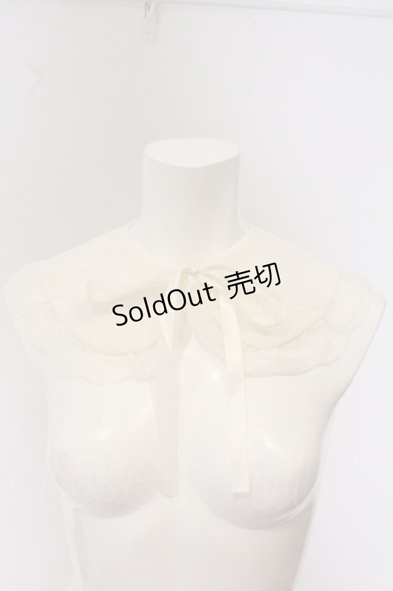画像1: m petit by misako / NINA’Sコラボ レース付け襟  シロ O-26-05-20-017-LO-ZA-OW-OS (1)