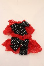 画像1: Angelic Pretty / 水玉グログランリボンお袖とめ  アカ×クロ O-26-05-20-021-AP-ZA-OW-OS (1)