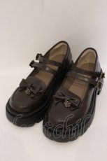 画像1: axes femme / Ｗストラップリボンローファー L ブラウン O-26-05-20-025-AX-SH-OW-OS (1)
