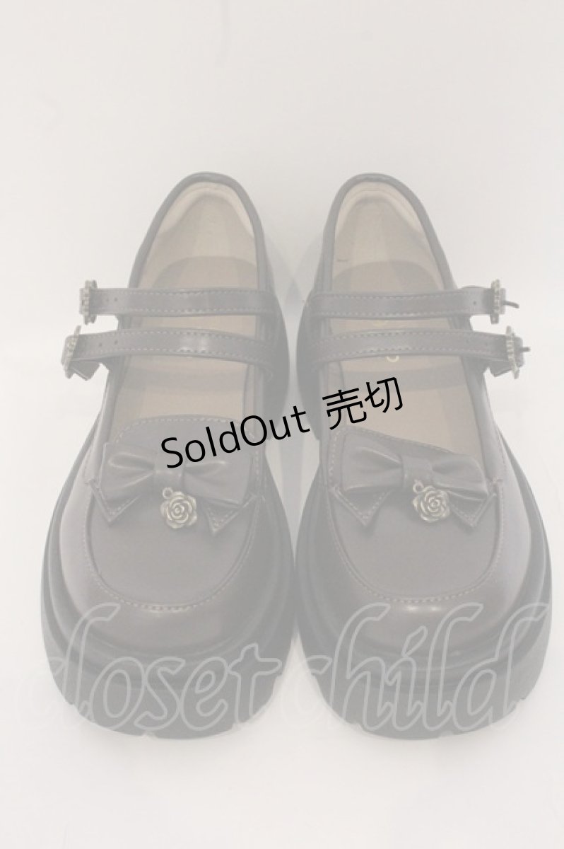 画像2: axes femme / Ｗストラップリボンローファー L ブラウン O-26-05-20-025-AX-SH-OW-OS (2)