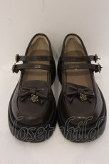 画像2: axes femme / Ｗストラップリボンローファー L ブラウン O-26-05-20-025-AX-SH-OW-OS (2)