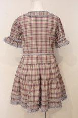 画像5: PINK HOUSE / マドラスチェックギンガムフリルワンピース  ラベンダー系 O-26-05-21-033-LO-OP-IG-OS (5)