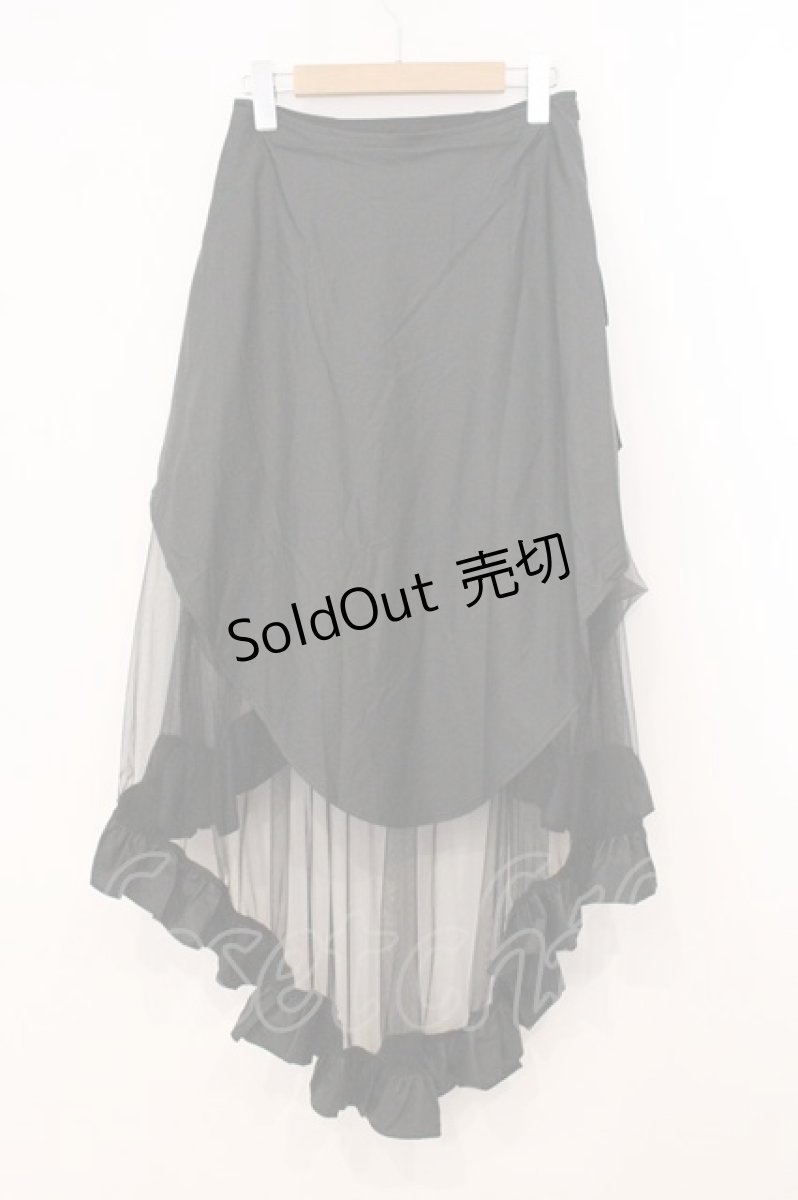画像4: DARK IN LOVE / Metal Studded Punk Skirt with Mesh Tail and Pockets（メタルスタッズパンクスカートウィズメッシュテールアンドポケット） S ブラック O-26-05-21-052-PU-SK-IG-OS (4)