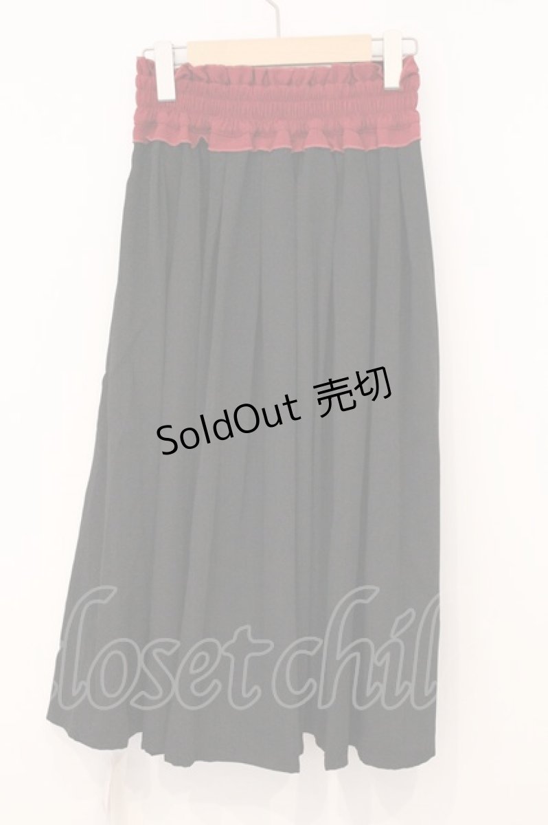 画像3: To Alice / 袴風リボン付きプリーツスカート  ワイン O-26-05-21-055-LO-SK-IG-OS (3)