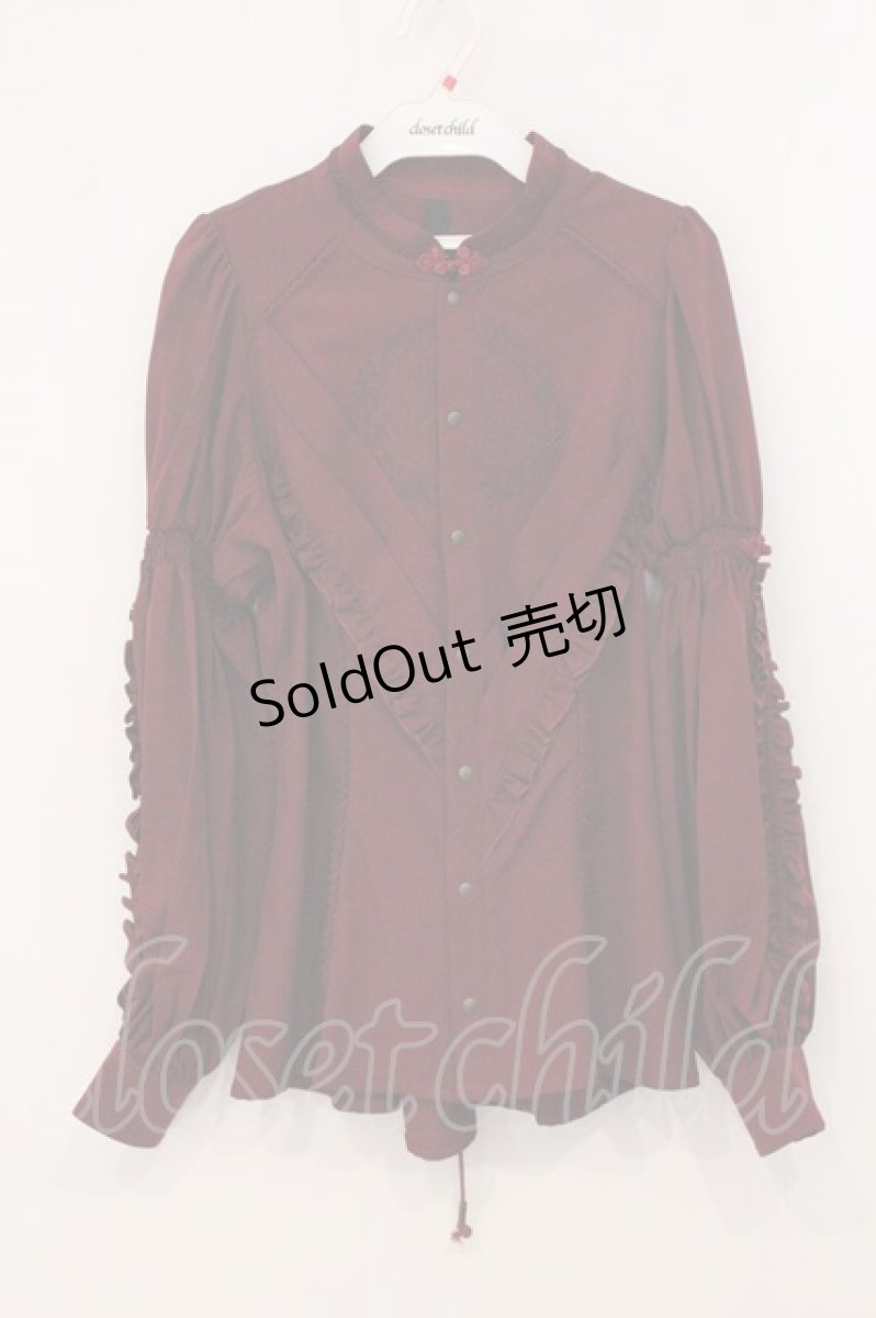 画像1: Ozz oneste / 巫祭神装ブラウス  レッド O-26-05-21-060-OO-BL-IG-OS (1)