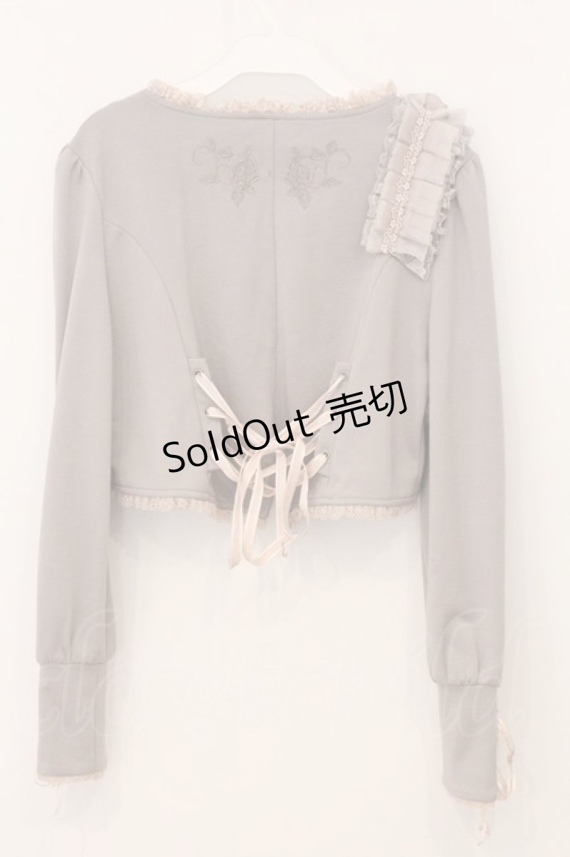 画像4: OZZ ANGELO / 背面刺繍ボレロ  グレー系 O-26-05-21-061-OO-TO-IG-OS (4)