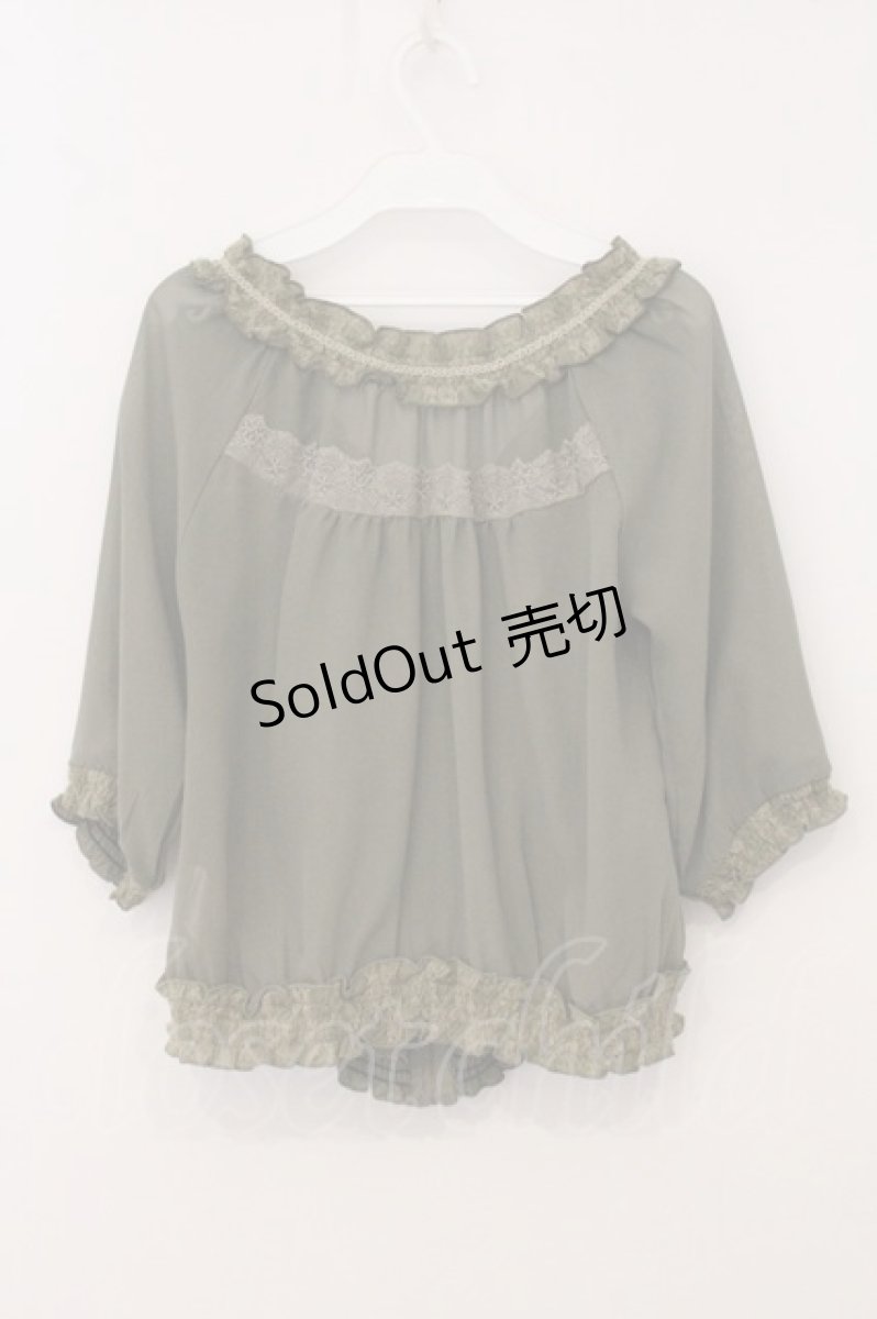 画像3: axes femme / シャーリングシフォンブルゾン M グリーン O-26-05-21-066-AX-JA-IG-OS (3)