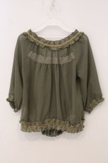 画像3: axes femme / シャーリングシフォンブルゾン M グリーン O-26-05-21-066-AX-JA-IG-OS (3)