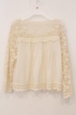 画像3: PINK HOUSE / フラワー透かし編みボレロ  アイボリー O-26-05-21-072-LO-TO-IG-OS (3)