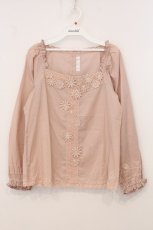 画像1: PINK HOUSE / フラワーモチーフレースプルブラウス  ピンク O-26-05-21-074-LO-BL-IG-OS (1)