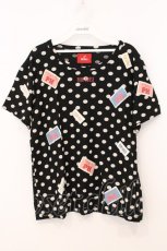 画像1: PINK HOUSE / ネームタグドットTシャツ  クロ O-26-05-21-079-LO-TS-IG-OS (1)
