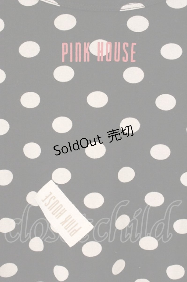 画像2: PINK HOUSE / ネームタグドットTシャツ  クロ O-26-05-21-079-LO-TS-IG-OS (2)