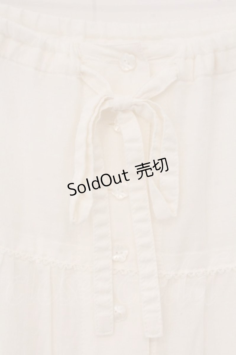 画像2: PINK HOUSE / サテンリボン使いローンスカート  オフシロ O-26-05-21-013-LO-SK-IG-OS (2)