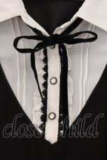 画像2: axes femme / ブラウス風ドッキングワンピース M クロｘシロ O-26-05-21-023-AX-OP-YM-OS (2)