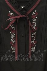 画像2: axes femme / 薔薇刺繍ハイネックブラウス L クロ O-26-05-21-024-AX-BL-YM-OS (2)