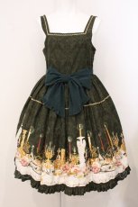 画像1: metamorphose / dim lightジャンパースカート（ミニ）  グリーン O-26-05-21-028-ME-OP-YM-OS (1)
