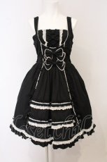 画像1: metamorphose / フロントあきフリルジャンパースカート (2025) size1 クロ×シロ O-26-05-22-001-ME-OP-IG-OS (1)