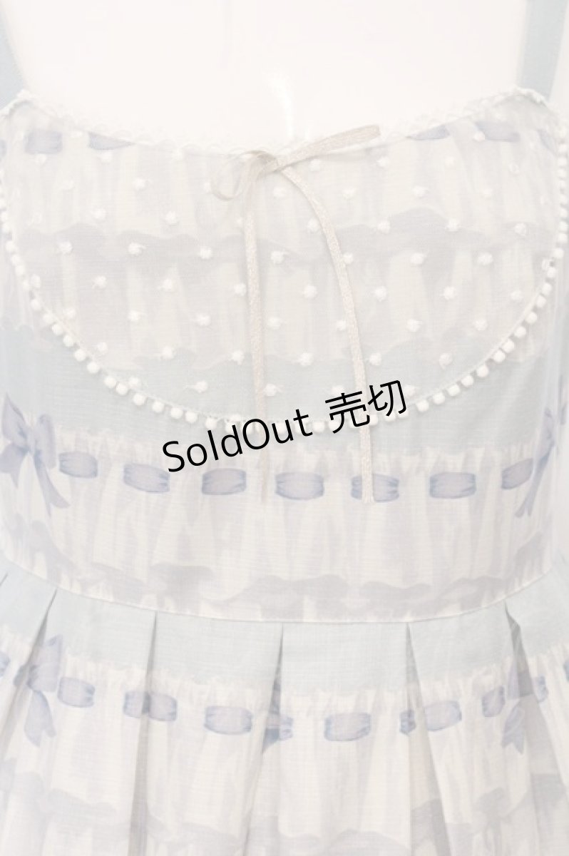 画像2: Leur Getter / Ruffle Swanキャミワンピース  サックス O-26-05-22-024-LU-OP-IG-OS (2)
